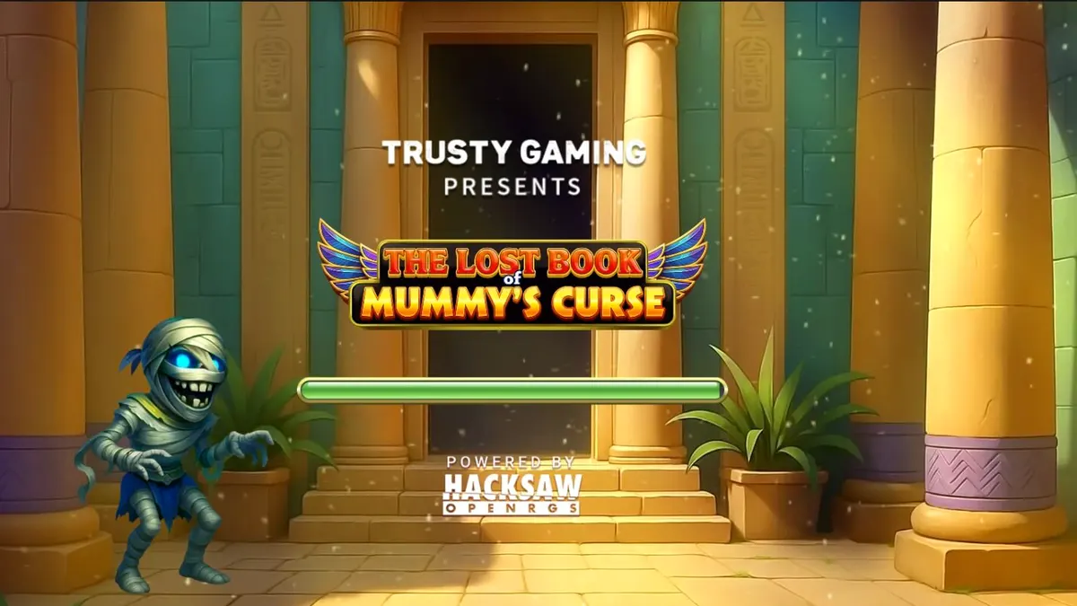 The Lost Book of Mummy’s Curse slot machine interface with Egyptian theme
